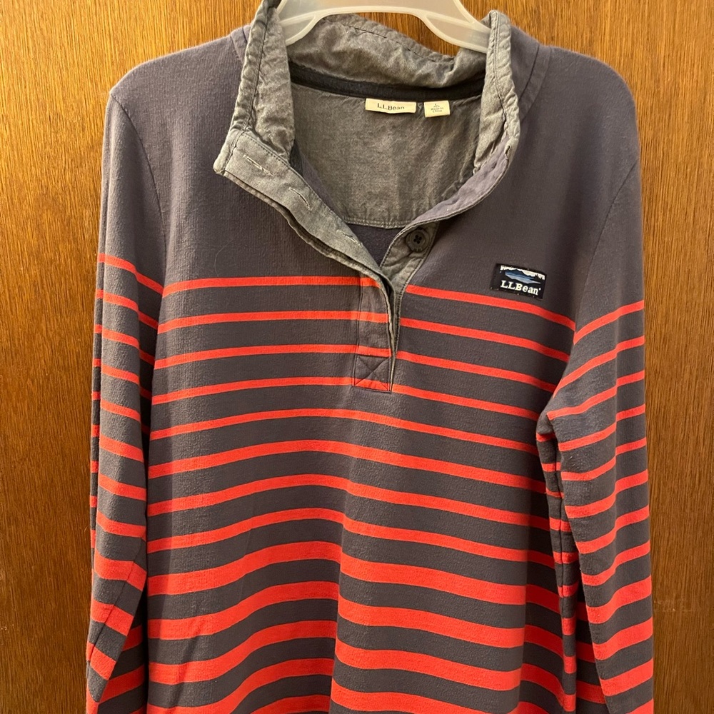 LL Bean striped pullover